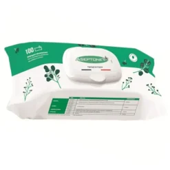 LINGETTES NETTOYANTES DÉSINFECTANTES ASEPTONET SANS ALCOOL - 100 lingettes