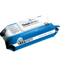 LINGETTES SEPTALKAN SANS ALCOOL DÉSINFECTION DISPOSITIFS MÉDICAUX ALKAPHARM - boîte de 100