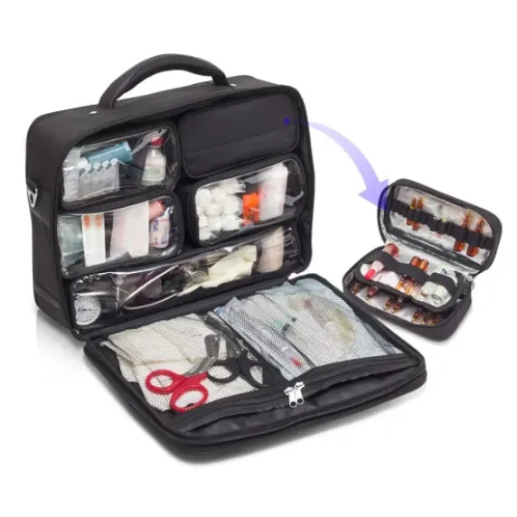 MALLETTE EN TISSU DOCTOR SOUPLE COMPARTIMENTÉE ELITE BAGS - noir 20 l