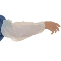 MANCHETTE DE PROTECTION POLYÉTHYLÈNE BLANCHE IMPERMÉABLE MEDISTOCK - lot de 100