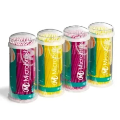 MICRO APPLICATEUR DENTAIRE MICROBRUSH TUBES FIBRES NON ABSORBANTES - 4 tubes de 100