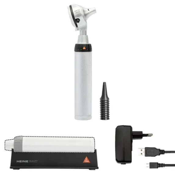 OTOSCOPE BETA 200 LED VETERINAIRE F.O. POIGNEE RECHARGEABLE HEINE - kit complet