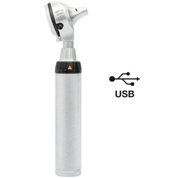 OTOSCOPE BETA 200 LED VETERINAIRE F.O. POIGNEE RECHARGEABLE HEINE - kit complet