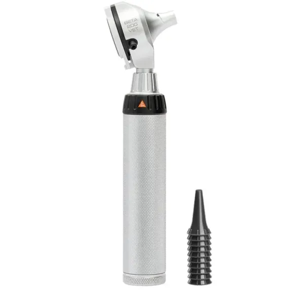 OTOSCOPE BETA 200 VETERINAIRE F.O. POIGNEE A PILES 2,5 V HEINE - kit complet