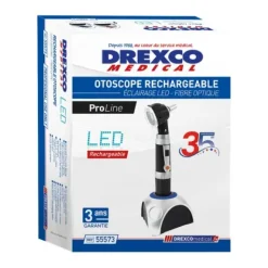 OTOSCOPE FIBRE OPTIQUE LED RECHARGEABLE MEDICLINIC - avec station de charge