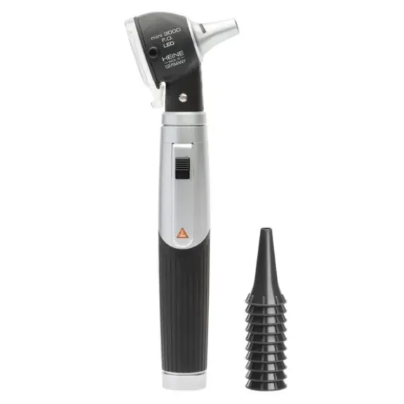 OTOSCOPE HEINE MINI 3000 FO LED FIBRE OPTIQUE HEINE - avec spéculums et trousse en option