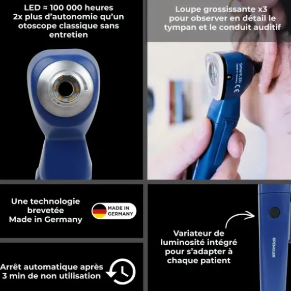 OTOSCOPE LED SMARTLED ÉCLAIRAGE 10000 LUX SPENGLER - édition x luxamed