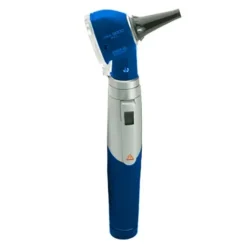 OTOSCOPE MINI 3000 LED F.O. POIGNÉE À PILES 2,5 V HEINE - bleu avec trousse