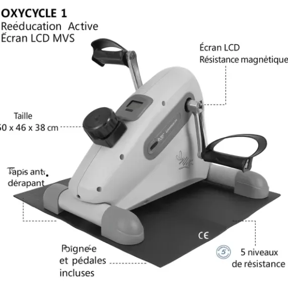 OXYCYCLE 1 RÉÉDUCATION ACTIVE ÉCRAN LCD MVS - unité