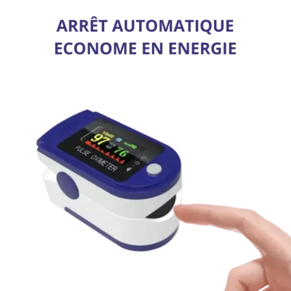 OXYMÈTRE DE POULS OXYBLUE MESURE SPO₂ ET FRÉQUENCE CARDIAQUE MEDICLINIC - bleu