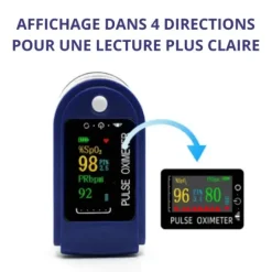 OXYMÈTRE DE POULS OXYBLUE MESURE SPO₂ ET FRÉQUENCE CARDIAQUE MEDICLINIC - bleu