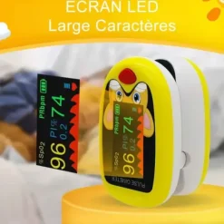 OXYMÈTRE DE POULS PÉDIATRIQUE PULSEKIDS RECHARGEABLE OLED MEDICLINIC - jaune