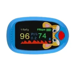 OXYMÈTRE DE POULS PÉDIATRIQUE PULSEKIDS RECHARGEABLE OLED MEDICLINIC - bleu