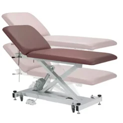 PACK DIVAN ÉLECTRIQUE LIFTBACK TROU VISAGE MEDICLINIC - marron chocolat avec tabouret offert