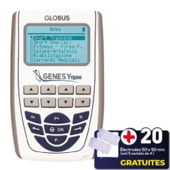 PACK ELECTROSTIMULATEUR GENESY 1500 4 VOIES GLOBUS - 20 électrodes offertes