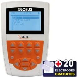 PACK ELECTROSTIMULATEUR GLOBUS ELITE 4 VOIES GLOBUS - 20 électrodes offertes