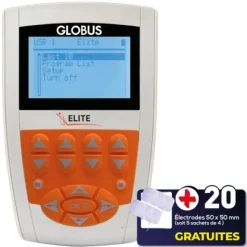 PACK ELECTROSTIMULATEUR GLOBUS ELITE 4 VOIES GLOBUS - 20 électrodes offertes
