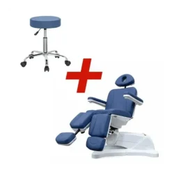 PACK FAUTEUIL SIGMA 3 ÉLECTRIQUE TABOURET OFFERT MEDICLINIC - bleu california
