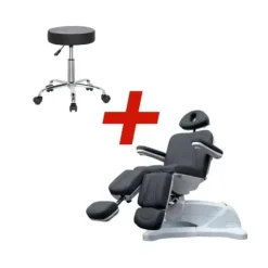 PACK FAUTEUIL SIGMA 3 ÉLECTRIQUE + TABOURET STANDARD OFFERT MEDICLINIC - gris daytona