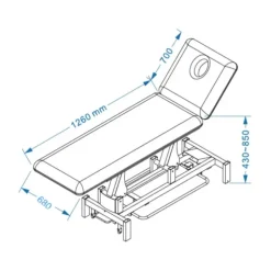 PACK KINÉ ESSENTIEL TABLE ÉLECTRIQUE COMPEX REHAB TABOURET - coloris bleu