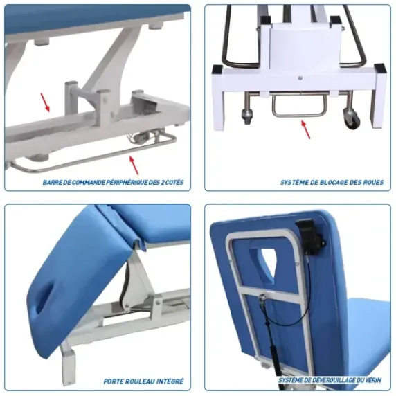 PACK KINÉ ESSENTIEL TABLE ÉLECTRIQUE COMPEX REHAB TABOURET - coloris noir