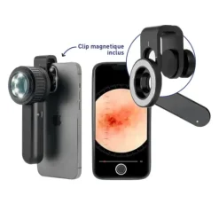 PACK LAMPE DE WOOD + DERMATOSCOPE DERMA MED30 NOIR - pack complet