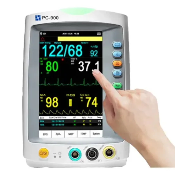 PACK MONITEUR PATIENT MED 900 IMPRIMANTE INTÉGRÉE LEPU MEDICAL + CHARIOT ROULANT - 5 paramètres