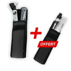 PACK OTOSCOPE FO + LAMPE PORTE ABAISSE LANGUE COLOR LED NOIR MEDICLINIC - noir