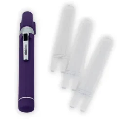 PACK OTOSCOPE FO + LAMPE PORTE ABAISSE LANGUE COLOR LED MEDICLINIC - violet