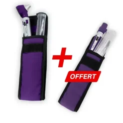 PACK OTOSCOPE FO + LAMPE PORTE ABAISSE LANGUE COLOR LED MEDICLINIC - violet