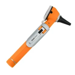 PACK OTOSCOPE FO + LAMPE PORTE ABAISSE LANGUE COLOR LED MEDICLINIC - orange