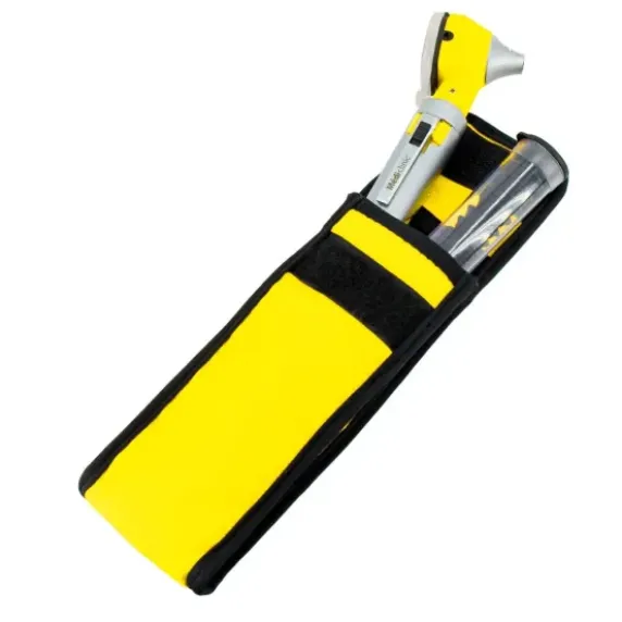 PACK OTOSCOPE FO + LAMPE PORTE ABAISSE LANGUE COLOR LED JAUNE MEDICLINIC - jaune
