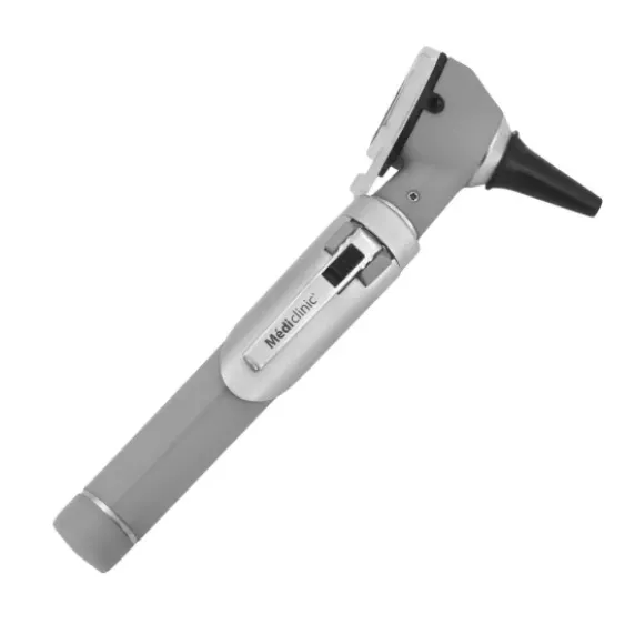 PACK OTOSCOPE FO + LAMPE PORTE ABAISSE LANGUE COLOR LED MEDICLINIC - gris