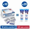 PACK PROTECTIONS SONDES NON LUBRIFIÉES GEL STÉRILE GRAND VOLUME MEDICLINIC - 10 boîtes + 20 tubes