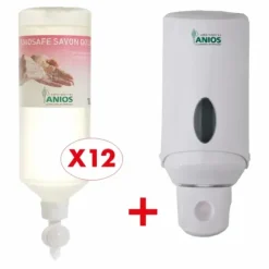 PACK 12 SAVON DOUX HAUTE FRÉQUENCE AIRLESS ANIOS - 12 x 1 l + 1 distributeur