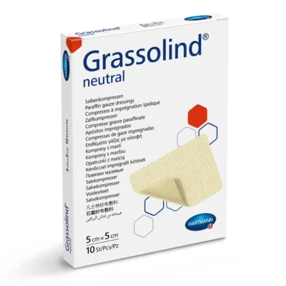 PANSEMENTS TULLE GRAS STÉRILES GRASSOLIND NON ADHÉRENTS HARTMANN - boîte de 10