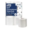 PAPIER HYGIÉNIQUE TRADITIONNEL 2 PLIS DOUX ET RÉSISTANT TORK - Lot de 12 x 6 rouleaux