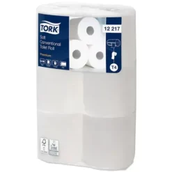PAPIER HYGIÉNIQUE TRADITIONNEL 2 PLIS DOUX ET RÉSISTANT TORK - Lot de 12 x 6 rouleaux