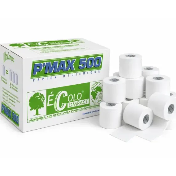 PAPIER TOILETTE P'MAX 500 PURE OUATE 2 PLIS - colis de 36 rouleaux