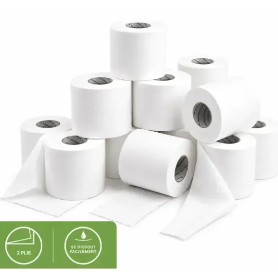 PAPIER TOILETTE P'MAX 500 PURE OUATE 2 PLIS - colis de 36 rouleaux
