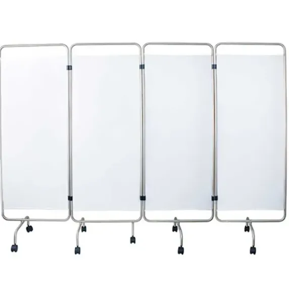PARAVENT 4 PANNEAUX MEDICLINIC MOBILE INOX PVC M1 MEDICLINIC