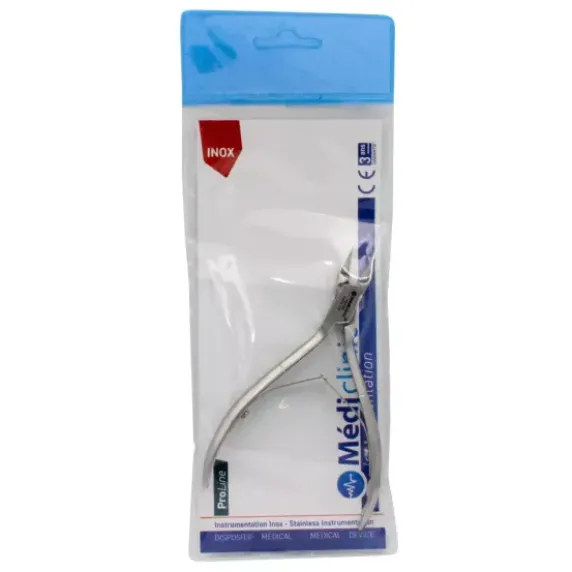PINCE A ONGLE INCARNE MORS PLAT INOX MEDICLINIC - 14 cm