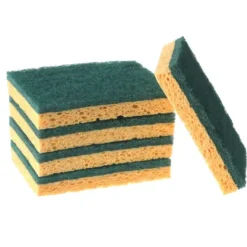 ÉPONGE GRATTANTE DOUBLE FACE 130 X 85 MM - lot de 10