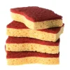 ÉPONGES GRATTANTES ROUGES DOUBLE FACE - lot de 2 110x70 mm