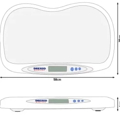 PÈSE-BÉBÉ ELECTRONIQUE BABY SCALE EB20 ÉCRAN LCD MEDICLINIC - jusqu'à 20 kg