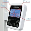 PÈSE-PERSONNE À COLONNE ÉLECTRONIQUE AVEC TOISE ULTRASON ET IMC - 200 kg