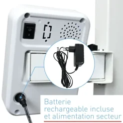 PÈSE-PERSONNE À COLONNE ÉLECTRONIQUE AVEC TOISE ULTRASON ET IMC - 200 kg