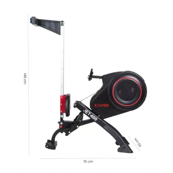 RAMEUR JET 600 TIRAGE CENTRAL MAGNÉTIQUE CARE - rameur pliable