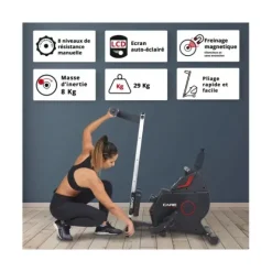 RAMEUR MAG FLYER KS-2 CONNECT PLIABLE CONNECTÉ CARE - rameur pliable