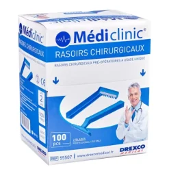 RASOIRS CHIRURGICAUX 2 LAMES POILS LONGS COMED - boîte de 100